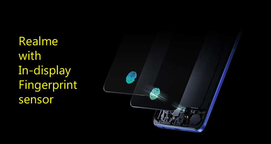 realme phone display with in display fingerprint sensor