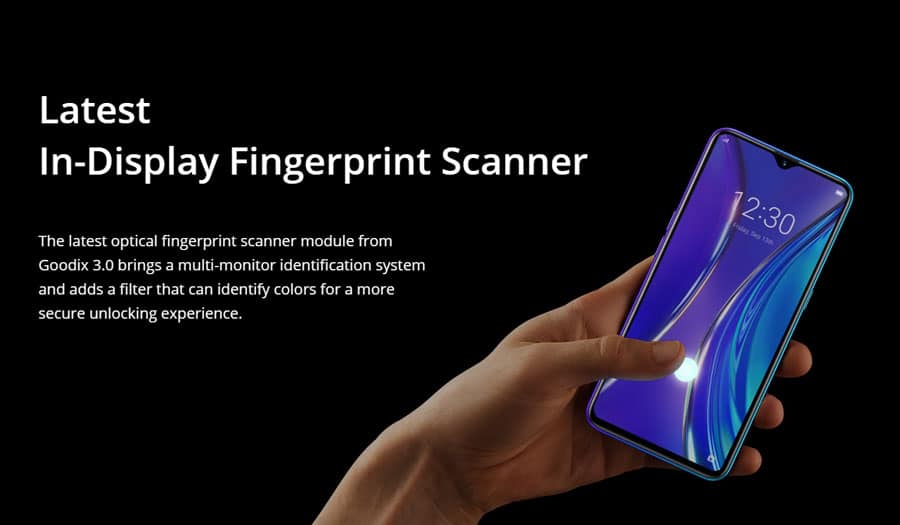realme xt display with in display fingerprint scanner