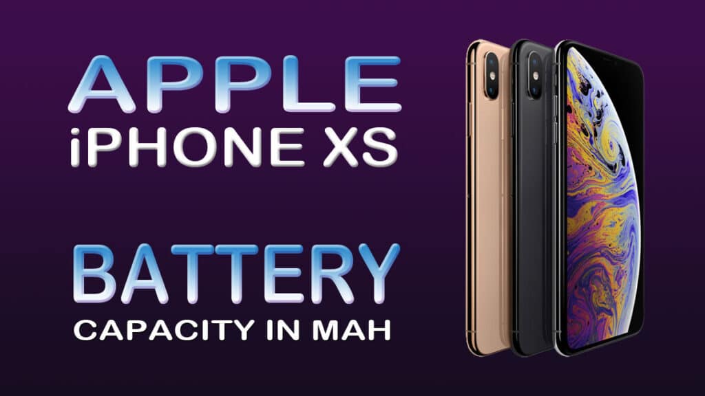 apple iphone xs battery mah capacity